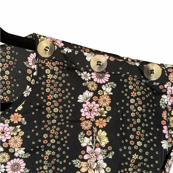 Blush Black Floral Mini Dress - Picture 2 of 3